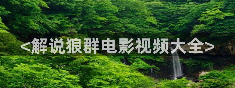樱花视频电视剧高清免费观看：<解说狼群电影视频大全>