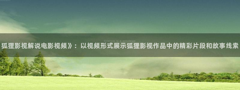 樱花视频在线看：狐狸影视解说电影视频》：以视频形式展示狐狸影视作品中的精彩片段和故事线索